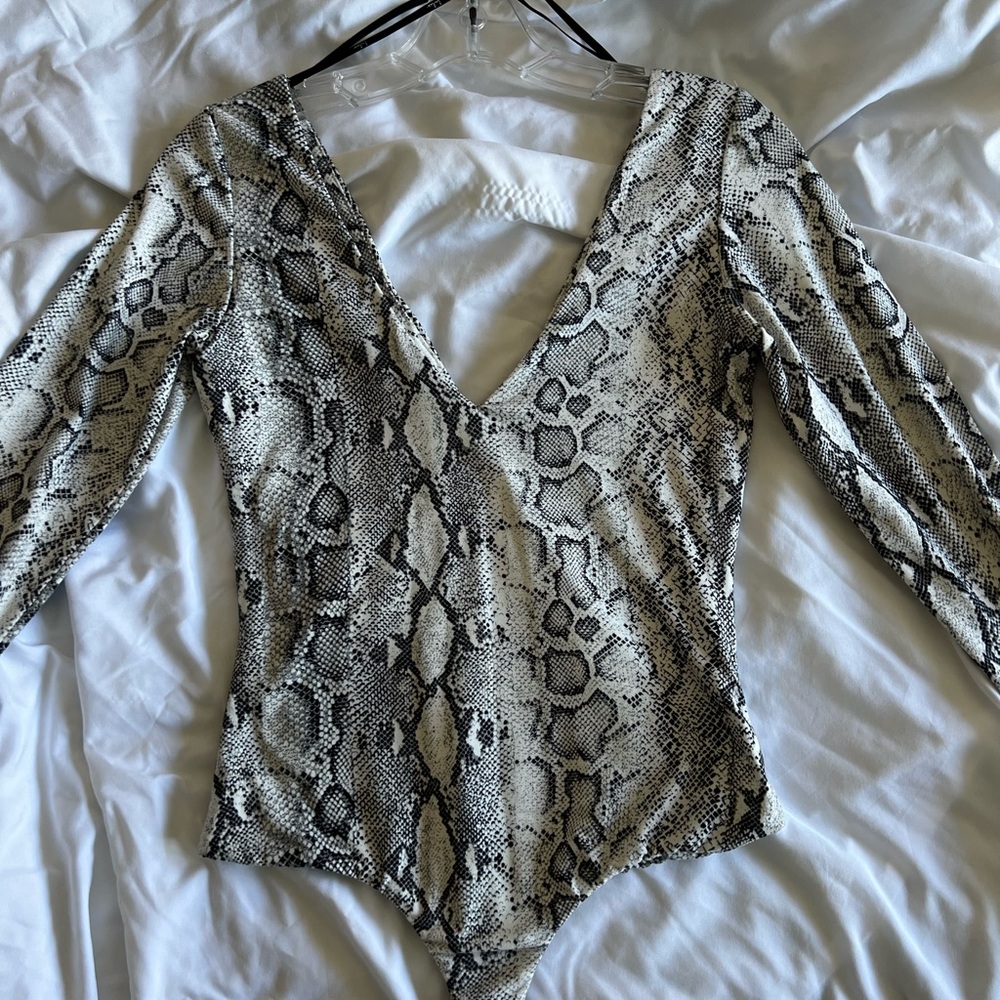 Snake skin print Lulus bodysuit